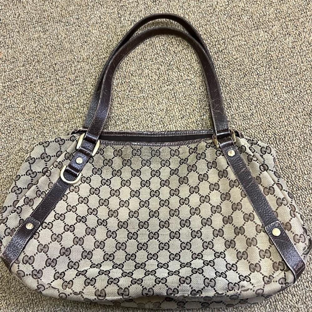 Gucci Beige and Brown Shoulder Bag